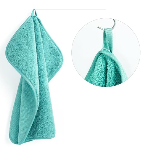 Pure Microfiber Washcloth Set Face and Body 13x13 in Lint Free Premium Quality