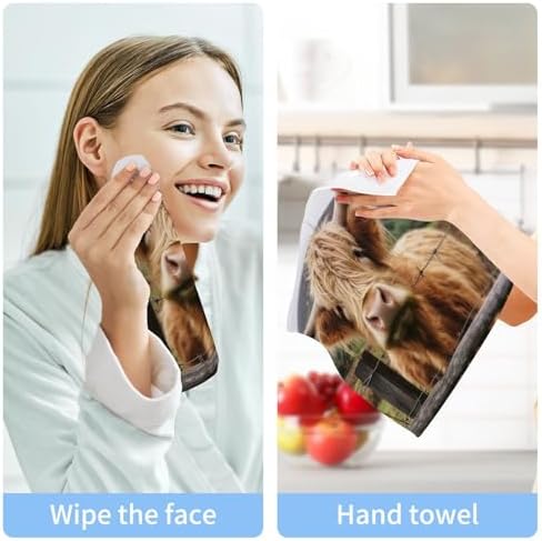 Xigua 12x12 Cotton Face Washcloths Soft Absorbent 2-Pack