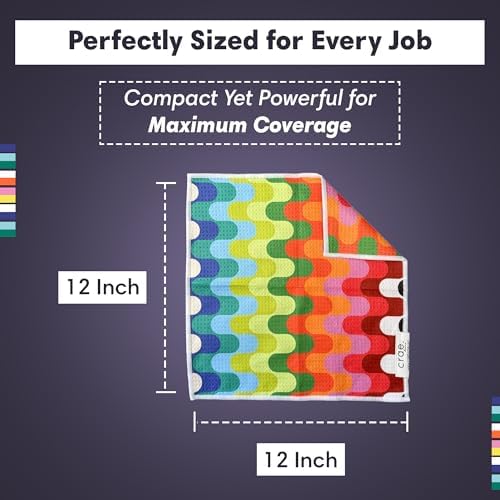 Double-Sided Microfiber Washcloths 12x12