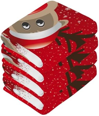Christmas Reindeer Washcloth Set 2-Pack Limited-Time Offer Free Shipping