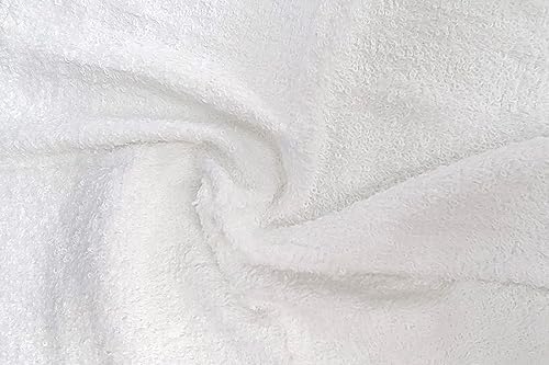 12 Pack White Cotton Washcloths 100 Ring Spun