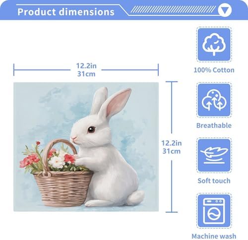 Kigai Washcloth Set - Soft Machine Washable 12x12 2-Piece