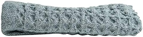 Ravel Nutrl Waffle Weave Washcloth - 13x13 Inch Blue Supima Cotton