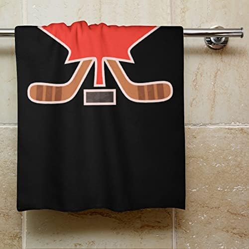 Cute Printed Canada Maple Hockey Hand Towels for Home Kitchen