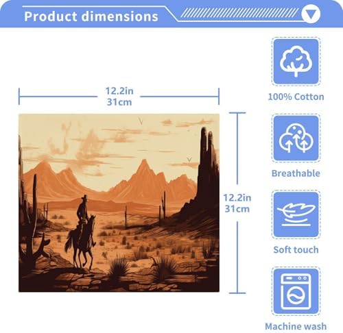 Yettastbin 4-Piece Cowboy Washcloth Set