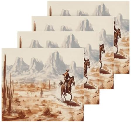 Cowboy Washcloth Set - Soft Reusable Face Towels for All Ages