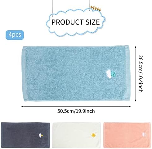 4-Piece Childrens Face Towels Set