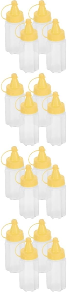 16 Pcs Mini Squeeze Bottle Set for Mustard and Salad Dressing