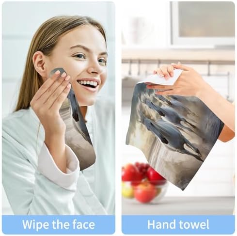 12x12 Soft WashclothsReusable Absorbent Machine Washable Customizable Patterns Home Gym Must-Have