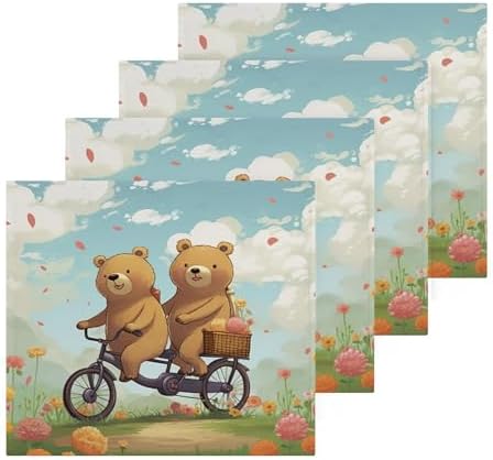 Cartoon Bear Washcloth Set