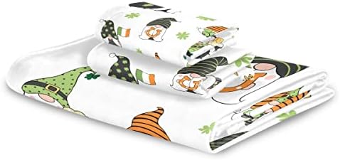 DOMIKING Gnome St Patrick Day Towel Set of 3