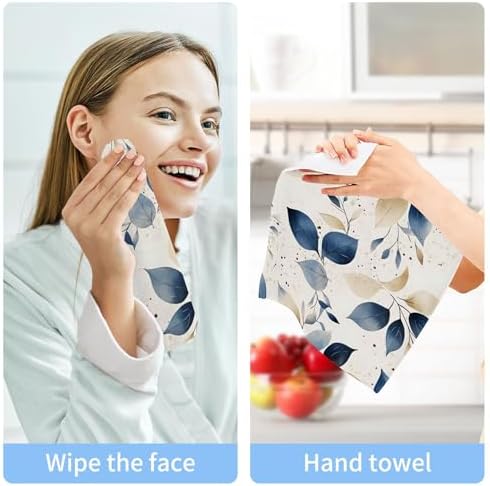Xigua Watercolor Leaves Washcloth Set