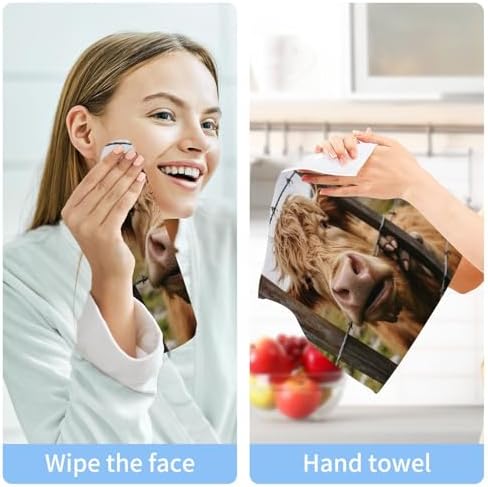 Xigua Cow Washcloths Soft absorbent Perfect for Face Hand