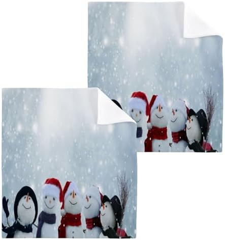 Cute Winter Snowman Towels Set for Bathroom Travel