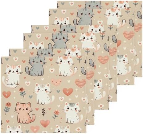 Haskirkys Little Cats - 4-Pack of Soft Absorbent Washcloths