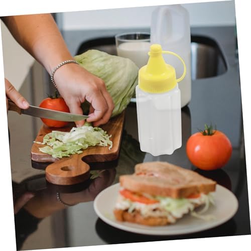 4 Pack Condiment Squeeze Bottles Perfect for Salads and Dressings