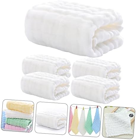 5pcs Muslin Washcloths for Newborns Soft Durable Absorbent