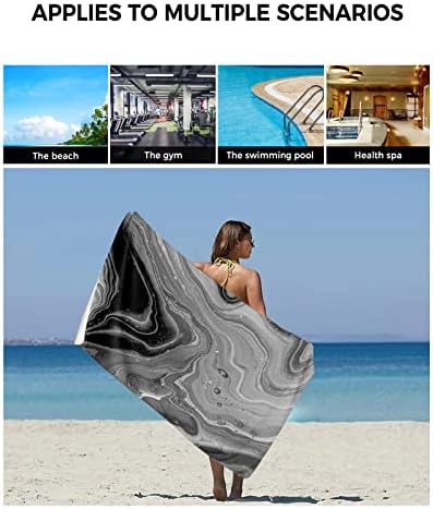 ZOE GARDEN Black Grey Bathroom Towel Set