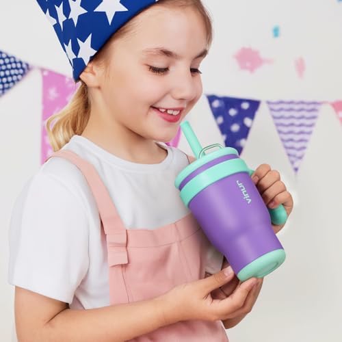 Sturdy Leak-Proof Tumbler for Kids 14 oz Navy Purple