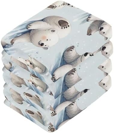 Soft-absorbent 12x12 cotton washcloths set for everyday use