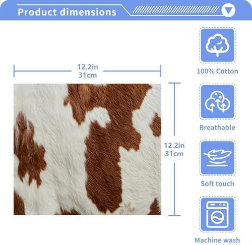 Perfect 12x12 Soft Print Washcloth Set for Bathroom More