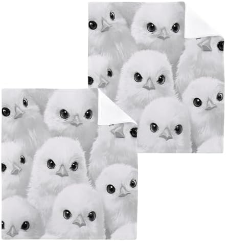 Bulletgxll Cotton Washcloths Set of 2 - 12x12 Inch Soft Absorbent Face Cloths