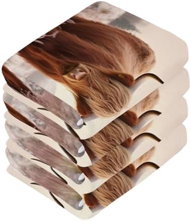 Moisturizing Puzzle xigua High-Quality Cow Washcloth Set - 2-Pack 12x12