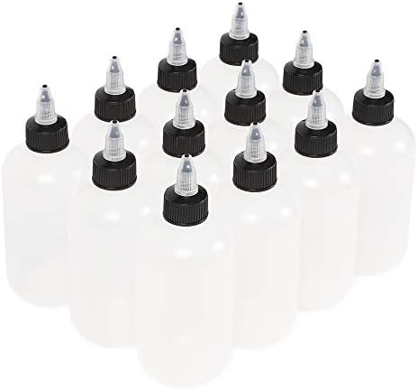 Juvale Boston Round Squeeze Bottles - 8 oz Pack of 12