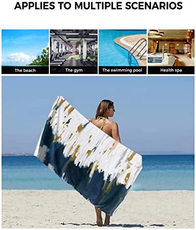 Navy Blue Abstract Towel Set