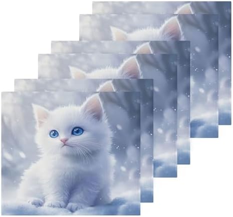 Qilmy Cute Kitten Washcloth 4-Pack