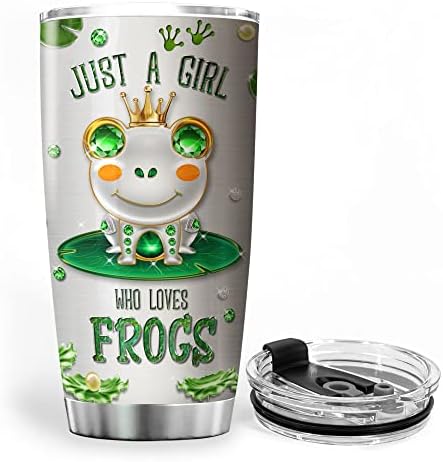 ZOXIX Just A Girl Who Loves Frogs Personalized Name Tumbler