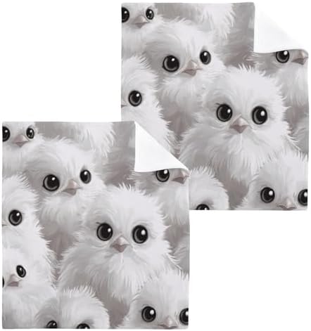 Fluffy 12x12in Washcloths Face Hand Towels 2-Pack of Soft Cotton Washcloths
