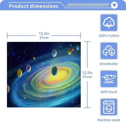 Xigua Solar Washcloths 2 Pack Soft and Absorbent Face Towels