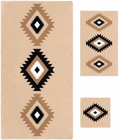 Double Love - Luxury tribal Boho Bath Towels - Handset for Home and Travel