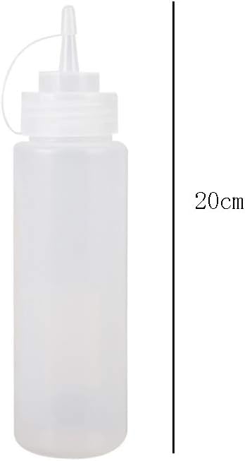 16 oz White Plastic Squeeze Condiment Bottle with Twist-On Cap