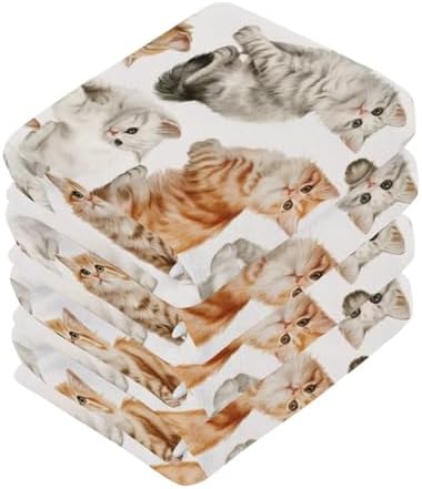 2-Pack Playful Cats Washcloths for Bathroom 1