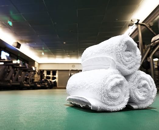12x12 Inches White Wash Cloths 12 Pack Face and Body Towels