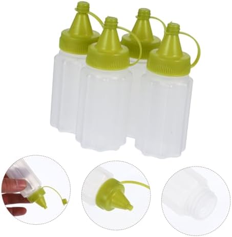 4-Piece Set of Eco-Friendly Olive Oil Condiment Squeeze Bottles