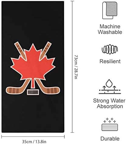 Cute Printed Canada Maple Hockey Hand Towels for Home Kitchen