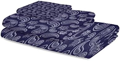 Ethnic Style Indigo Bath Towels Set