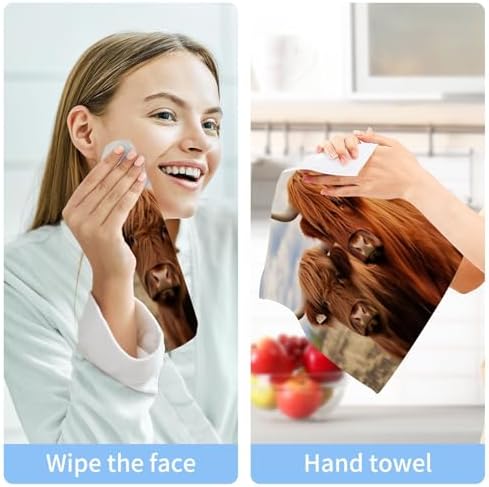 Highland Cow 2-Pack Washcloth 12x12