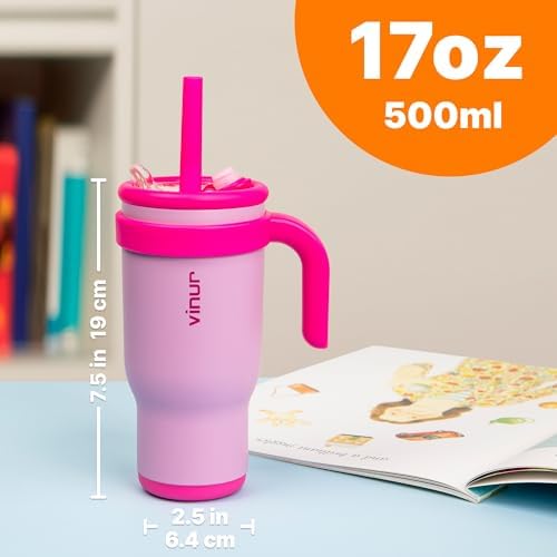 VINUR Kids Insulated Tumbler with Handle Perfect Sip