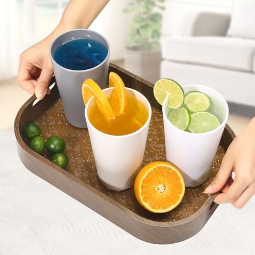 24 Pcs 20 Oz Reusable Plastic Cups Set
