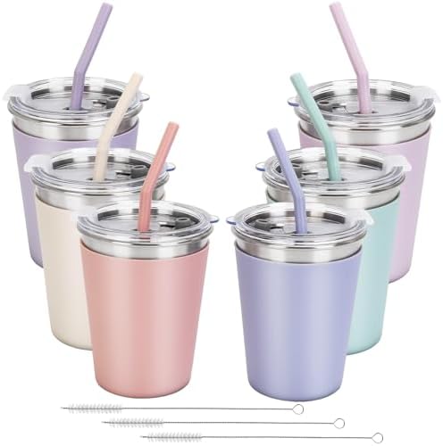 Sturdy Spill-Proof Kids Sippy Cups with Silicone Straws