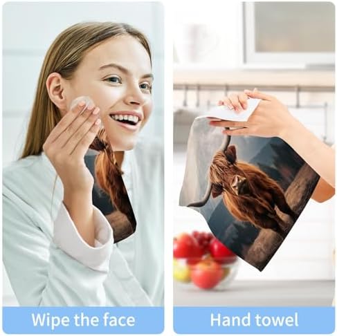 Highland Cow Washcloth Set