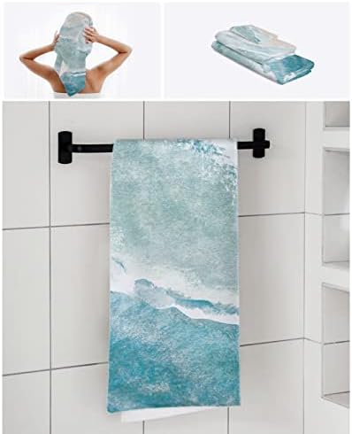 Seven Roses Microfiber Bath Towels Set - Nautical Soft for Beach Kitchen