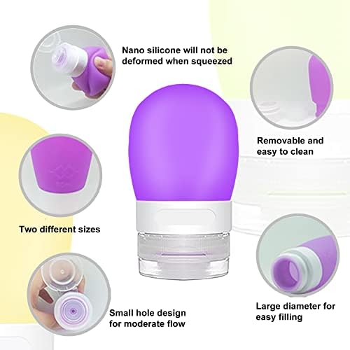 4-Pack Squeeze Salad Dressing Bottles with Leak-Proof Design