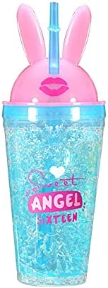 Seelucky Bunny Travel Tumbler with Straw No-Ice Requirement Leak-Proof Durable