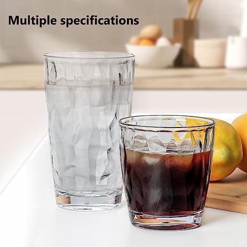 Topsky Reusable Plastic Cups Shatter-Proof Unbreakable Tumblers 10-16 oz