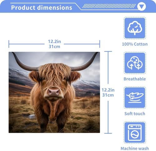 Highland Cow Washcloths